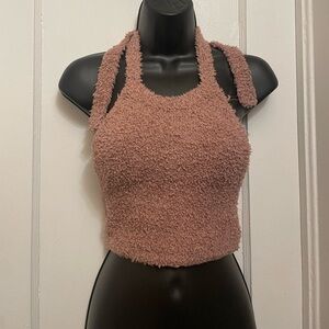 NWT Skims cozy knit halter top in size S/M. In Rose Brown
